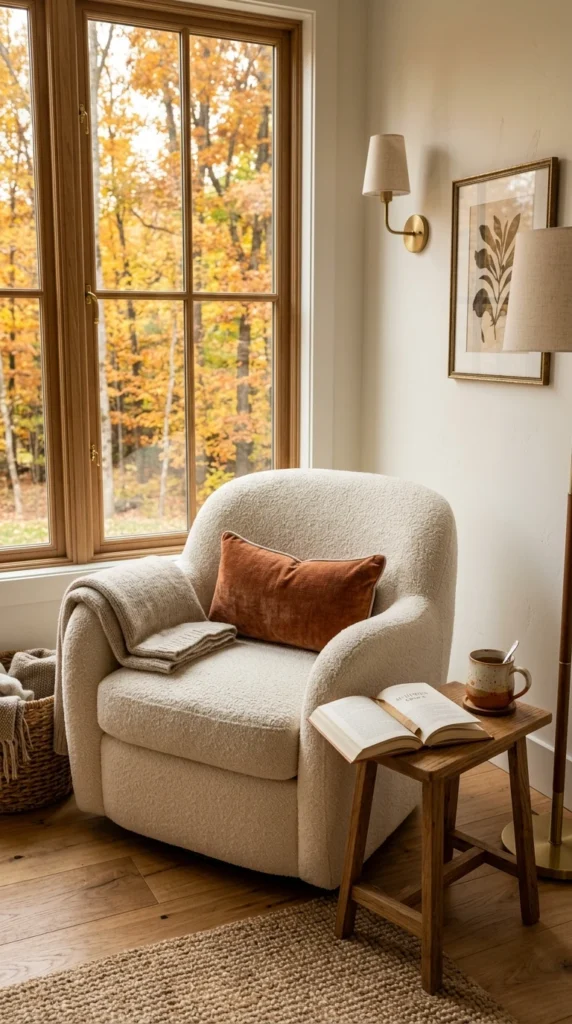 Oversized Cream Bouclé Armchair