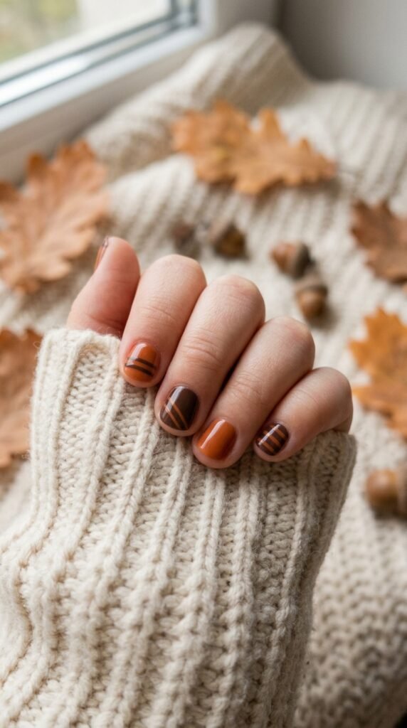 Simple Orange and Brown Stripes