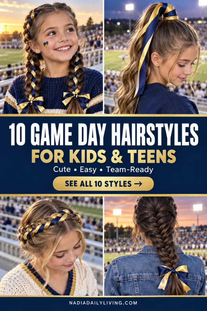 10 Game Day Hairstyles for Kids and Teen