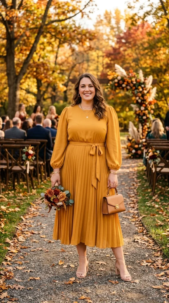 Mustard Yellow Midi Dress