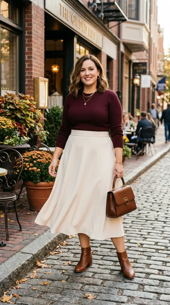 A-Line Skirt with a Fitted Top