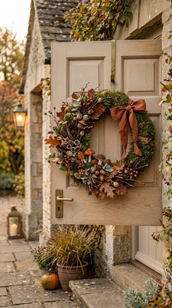 Dried Fungi and Botanical Wreath