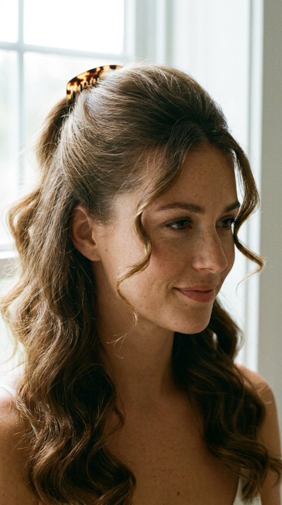 Half-Up with Face-Framing Curls