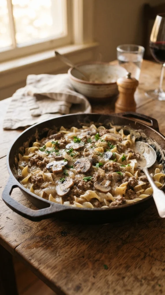 One-Pot Beef Stroganoff