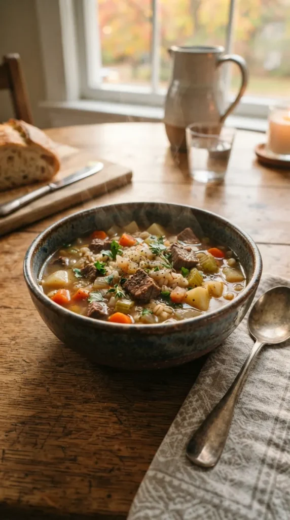 Slow Cooker Beef Barley Soup