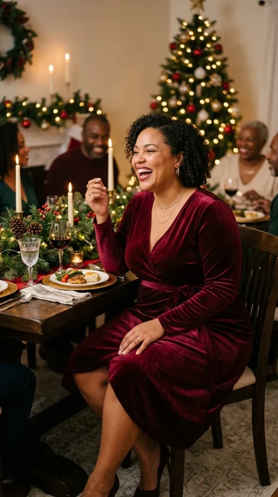 Burgundy Wrap Dress