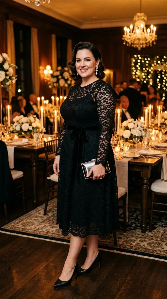 Black Lace Cocktail Dress