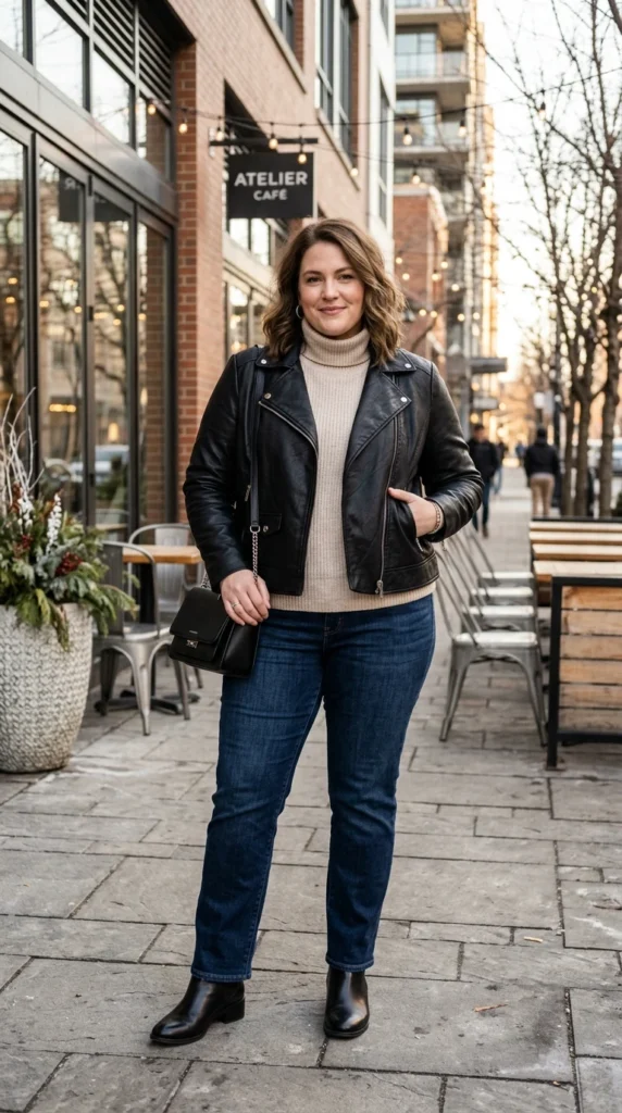 Faux Leather Moto Jacket