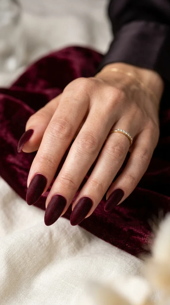 Deep Burgundy Velvet Matte
