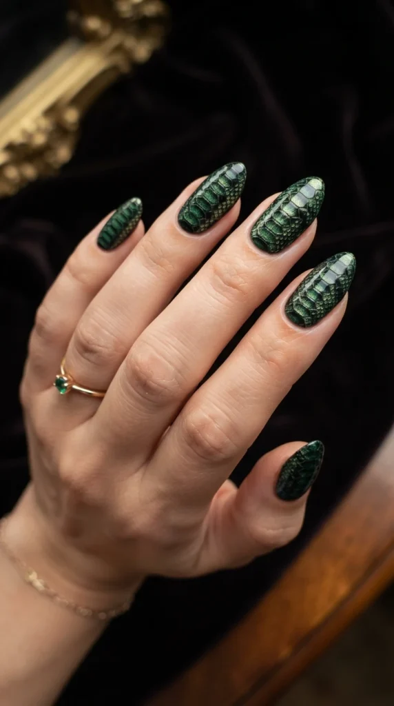 Deep Emerald Snake Skin