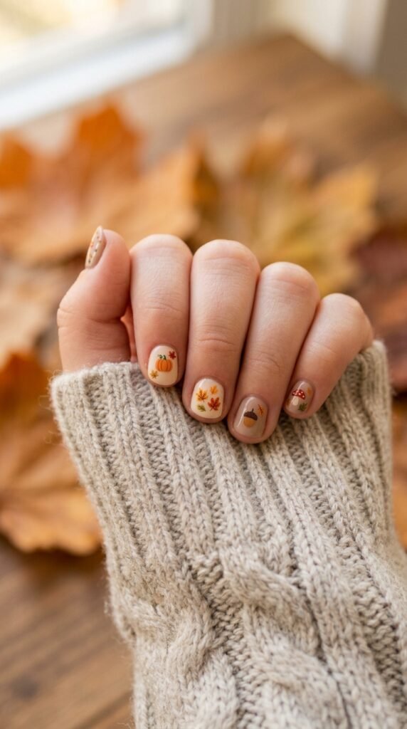 Fall Sticker Nails