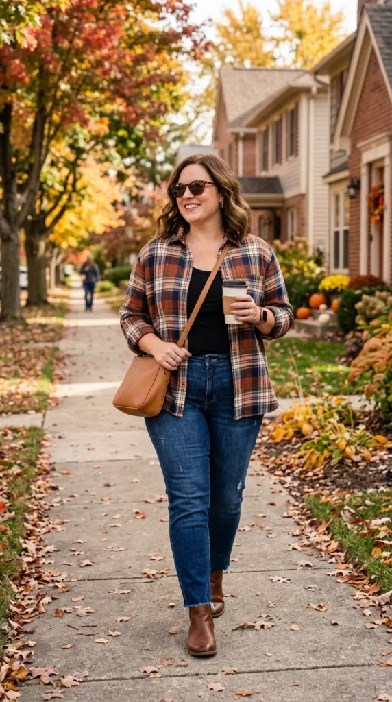 Flannel Shirt Layered Over a Tank