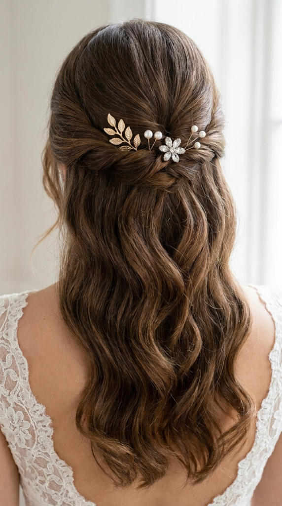 Half-Up with Decorative Pins