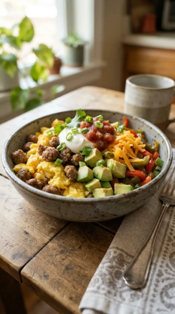 Keto Breakfast Burrito Bowl