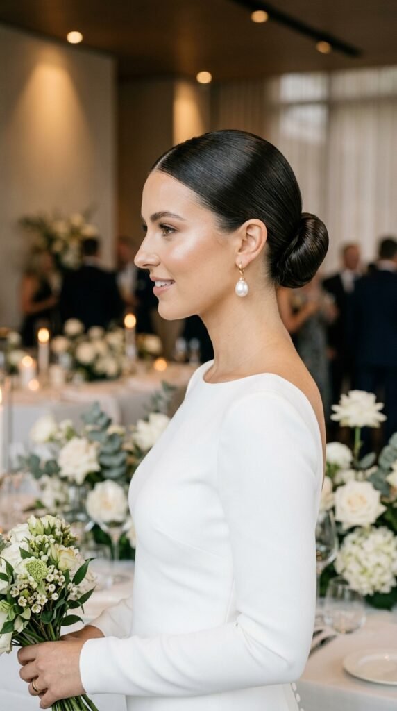 Slicked-Back Low Bun
