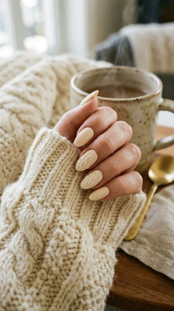 Cozy Sweater Knit Nails