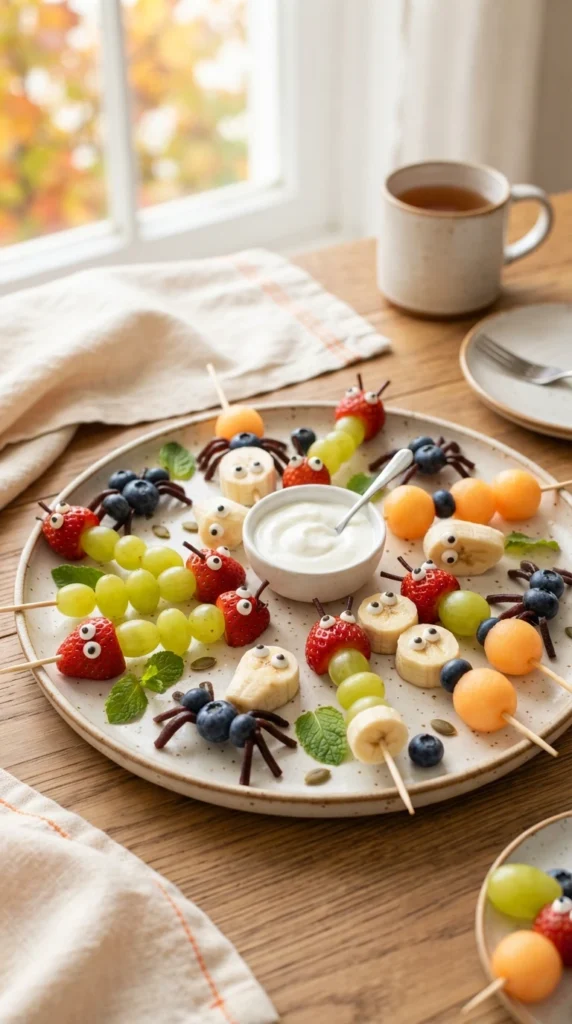  Creepy-Crawly Fruit Skewers