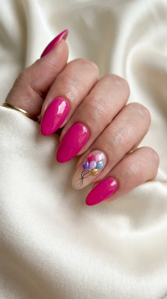 Celebration Balloon Accent Nail