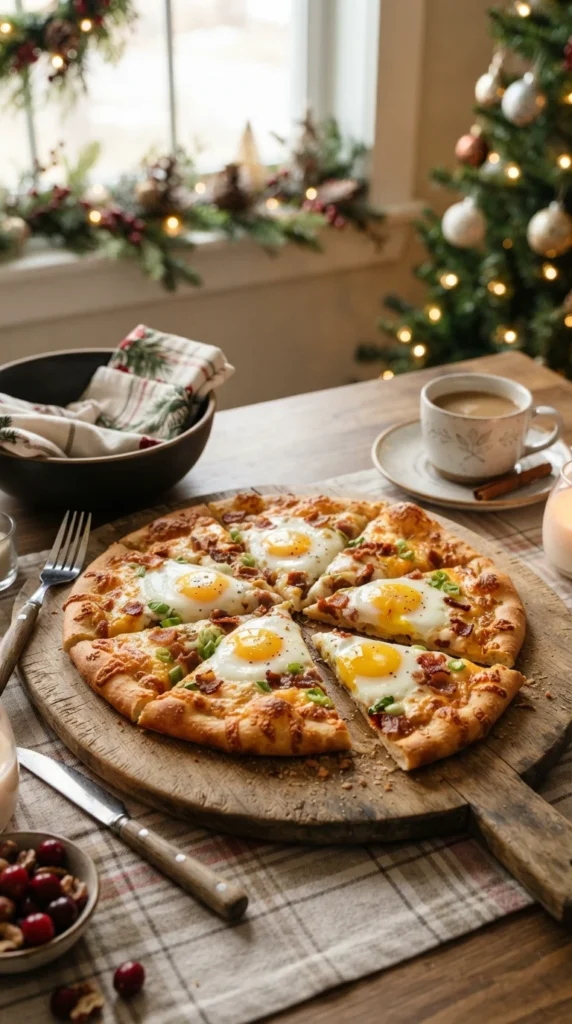 Christmas Morning Breakfast Pizza