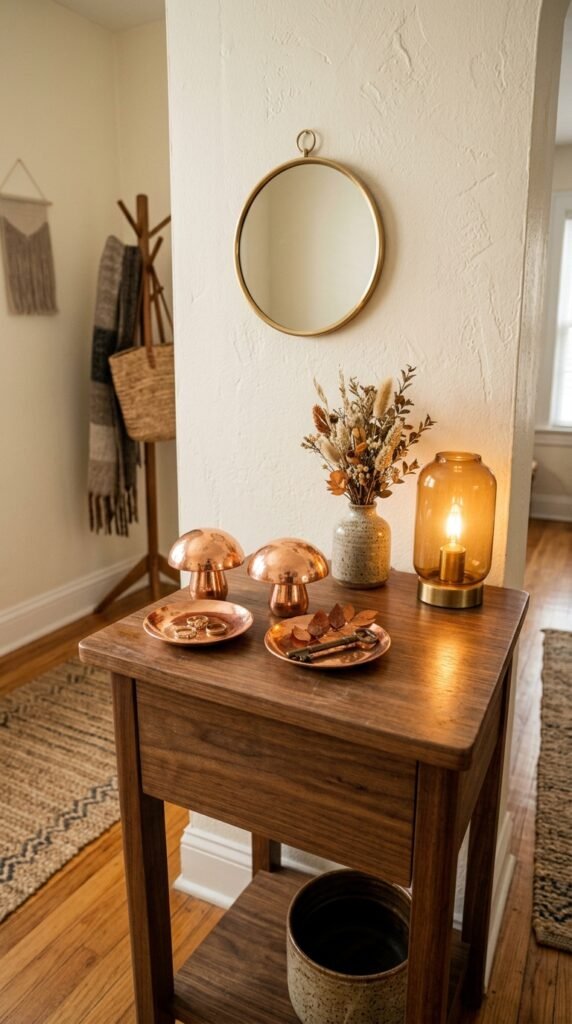 Copper Mushroom Trinket Dishes