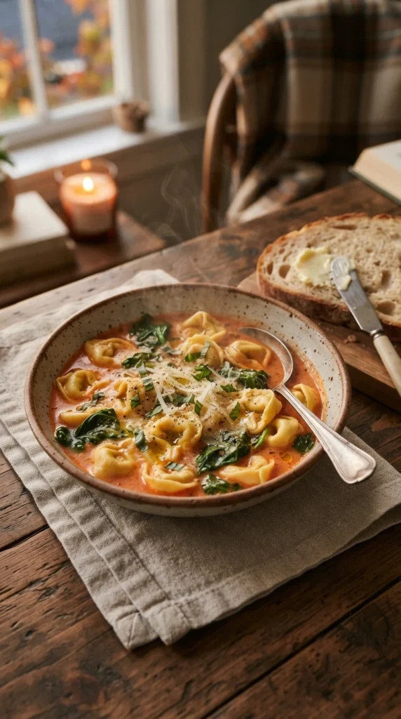 Creamy Tomato Tortellini Soup