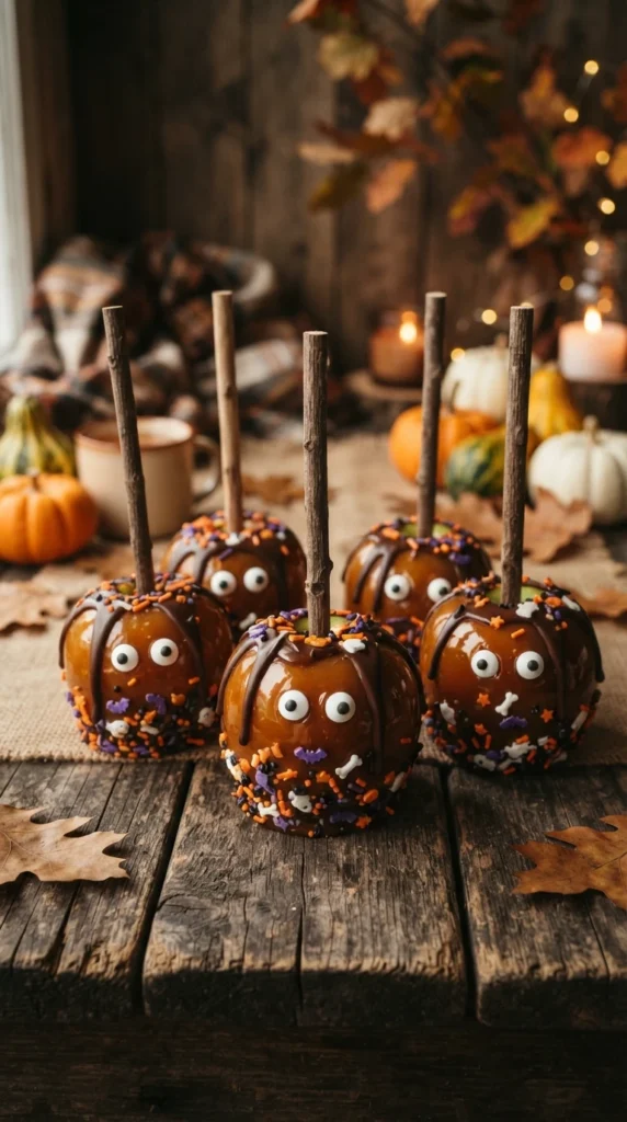 Creepy Caramel Apples