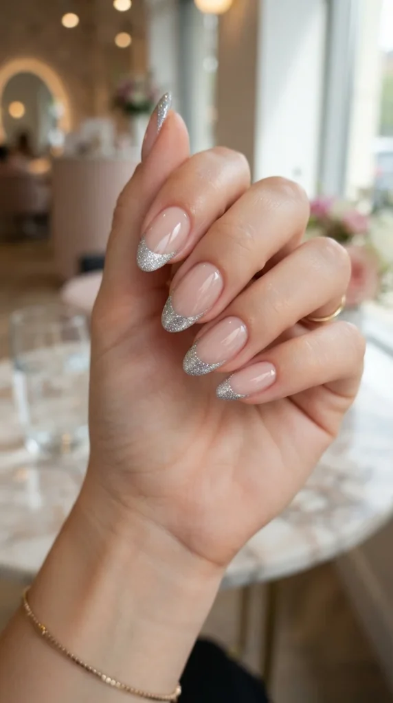13. Glitter French Tip