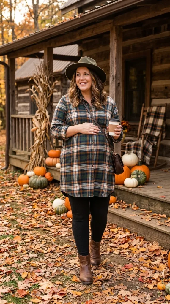 Oversized Flannel Dress