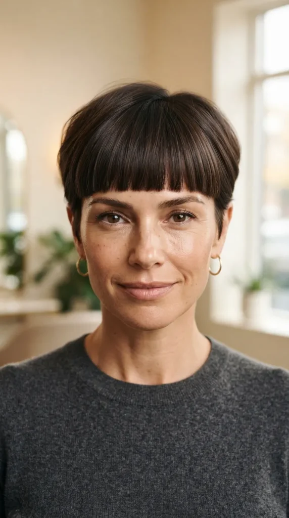 Blunt Bangs Pixie
