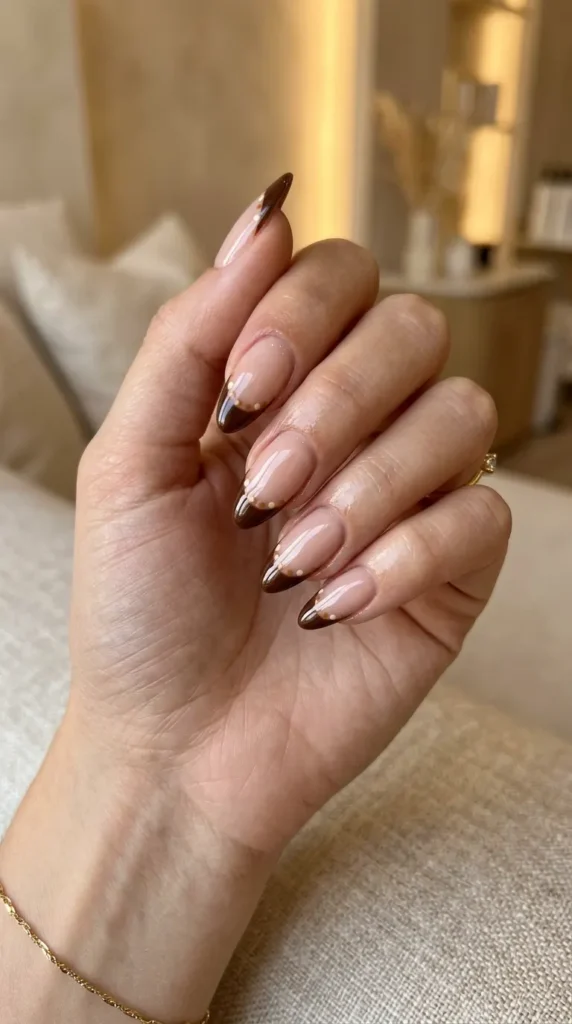 Polka Dot French with Colored Tips
