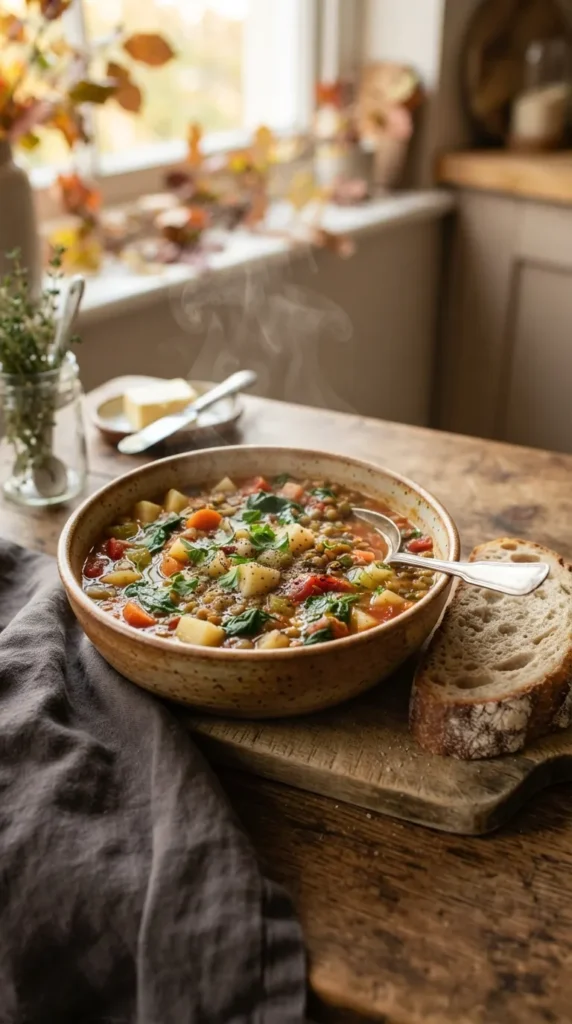 Slow Cooker Vegetarian Lentil Stew