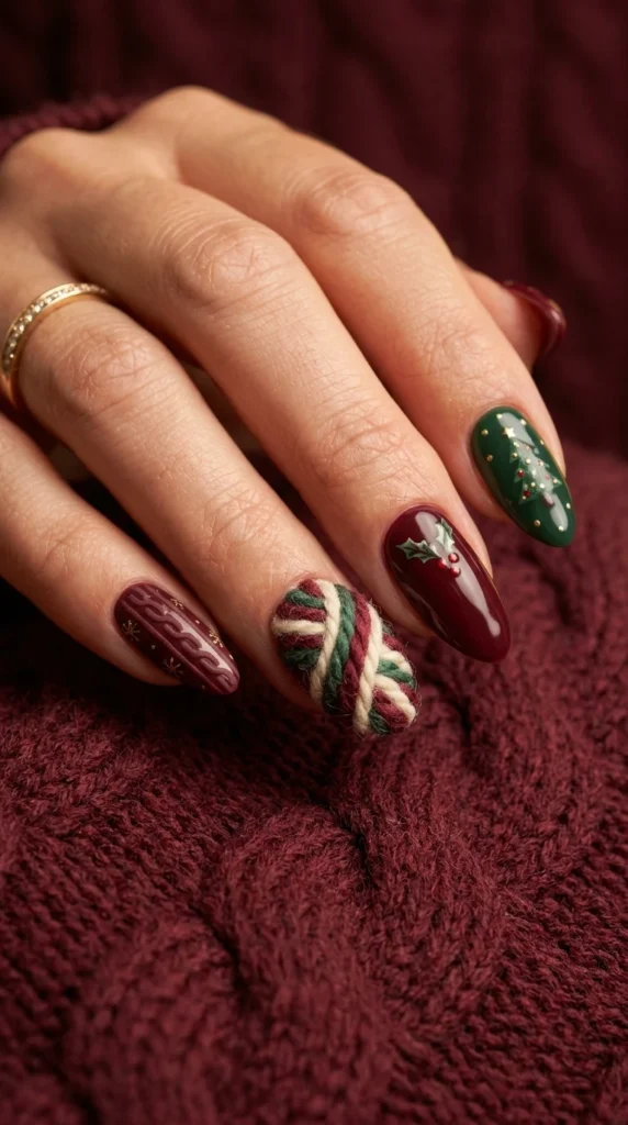 Chunky Yarn Ball Accent Nail