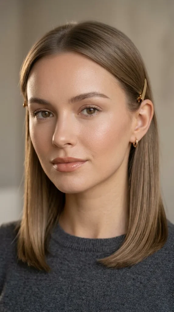  Face-Framing Layers Styled Sleek