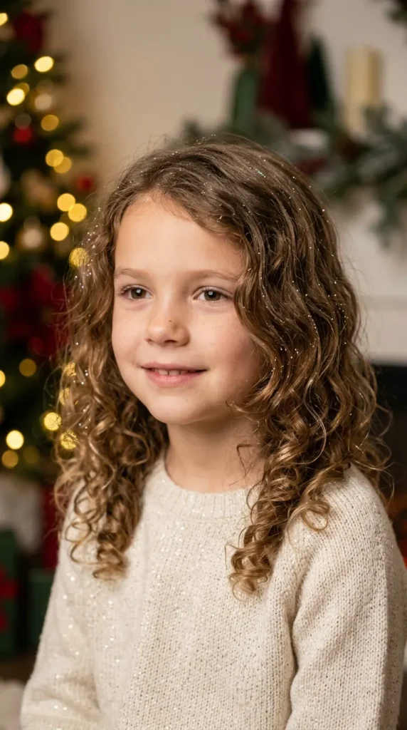 Loose Curls with Glitter Hairspray