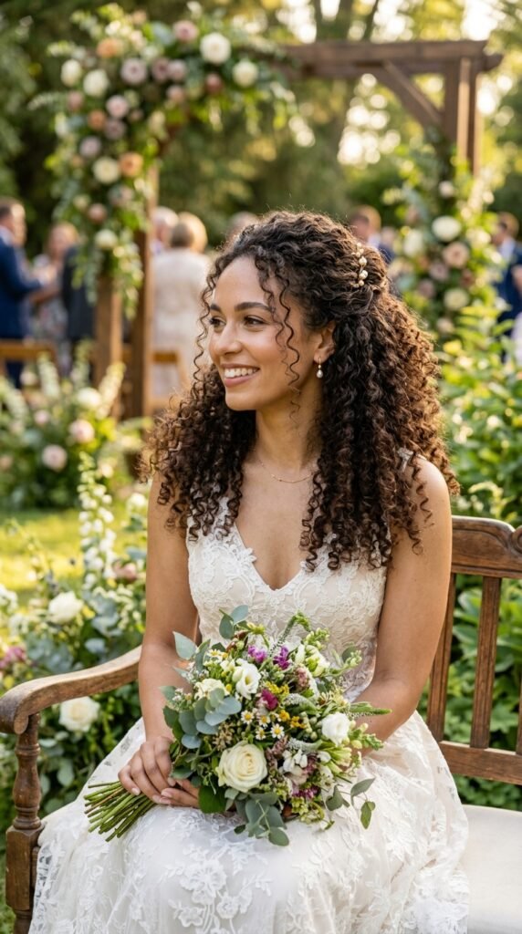 Natural Texture Half-Updo