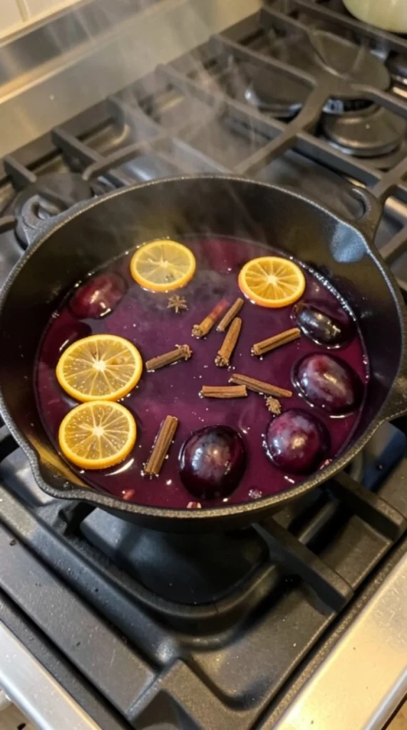 Steaming Spiced Plum Cider