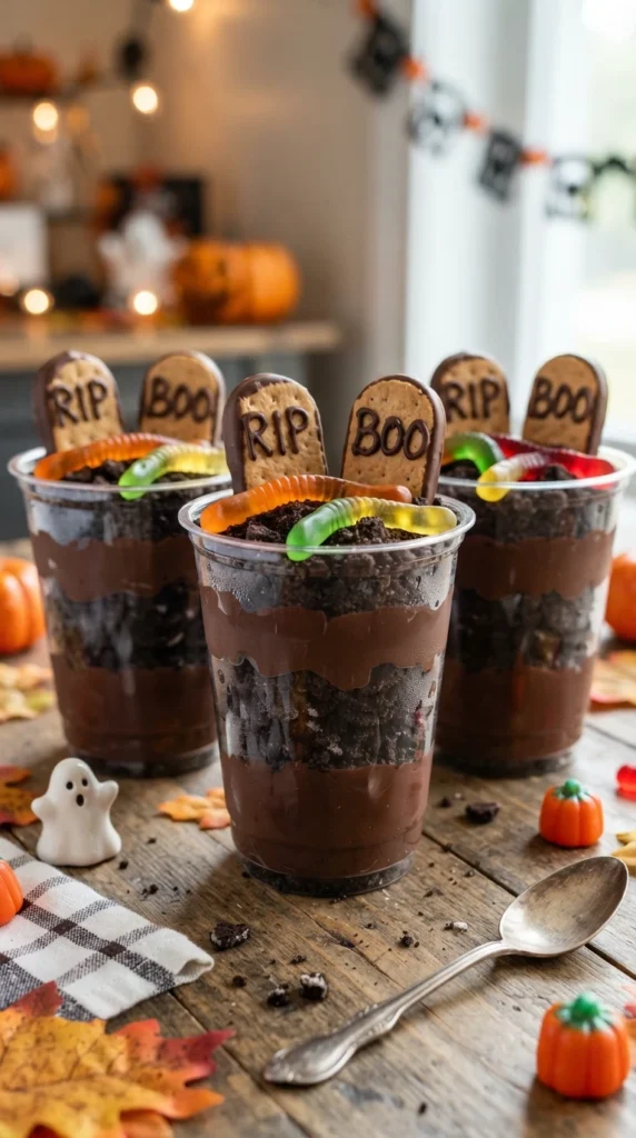 Halloween Dirt Pudding Cups