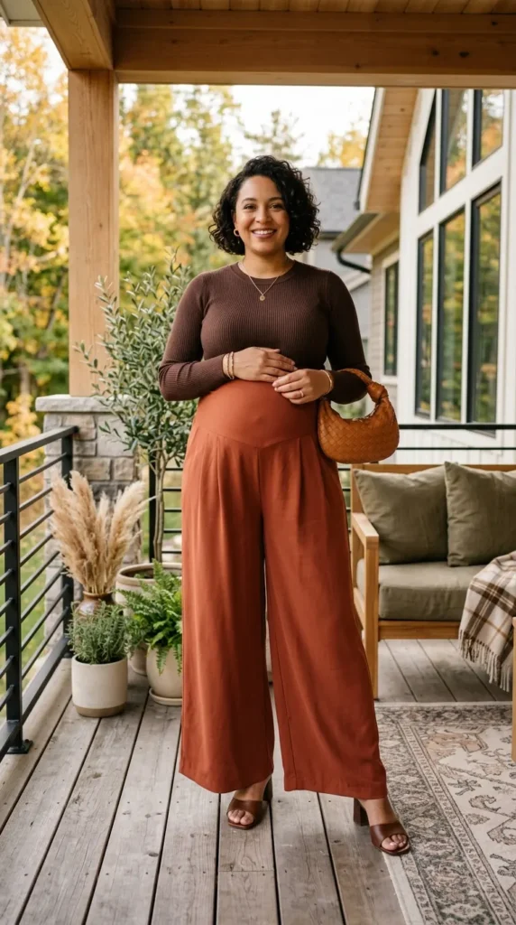 Maternity Palazzo Pants with a Fitted Top