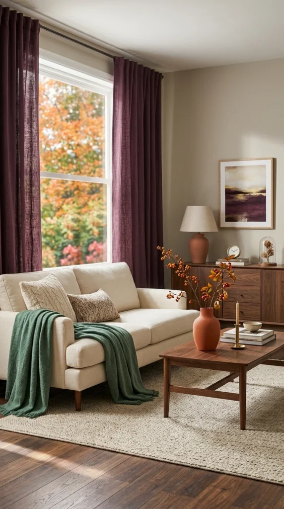 Plum Linen Curtains