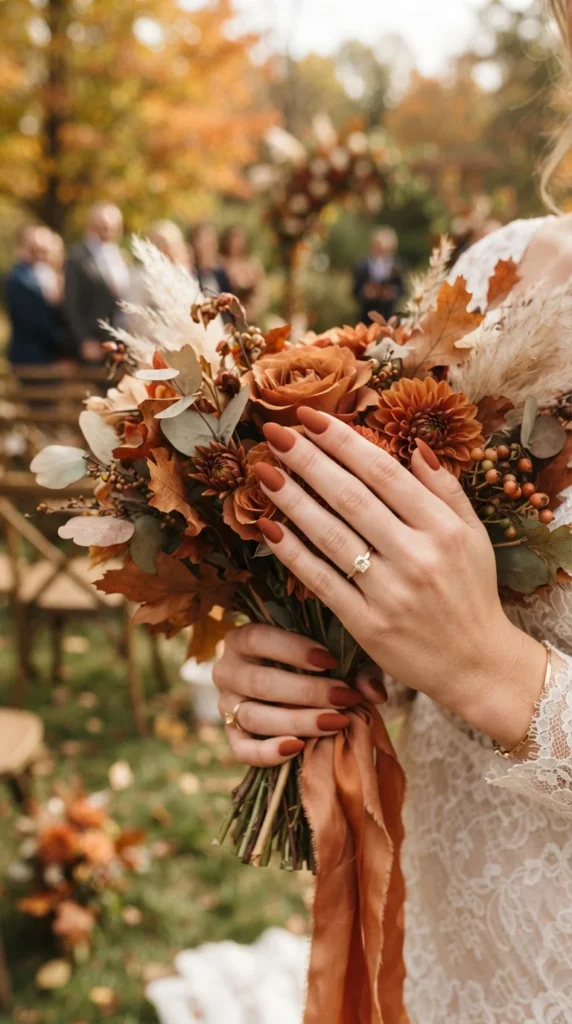 16. Warm Terracotta for a Fall Wedding