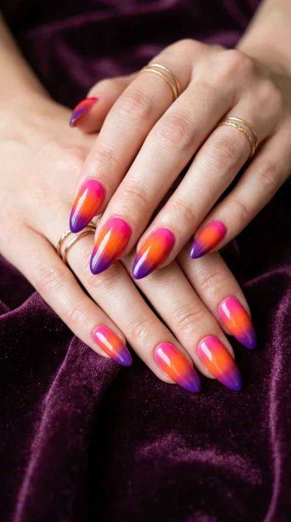Bold Ombre Sunset