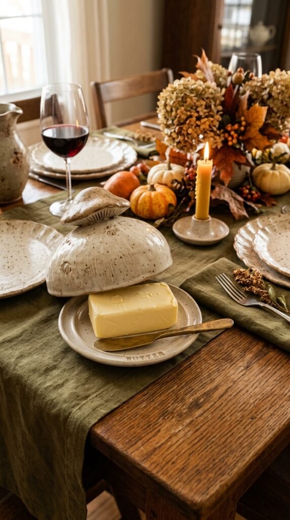 Mushroom Shaped Butter Dish