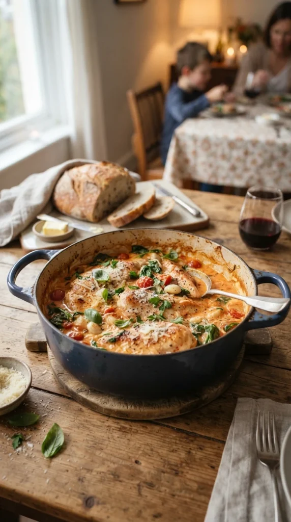  One-Pot Creamy Tomato Chicken