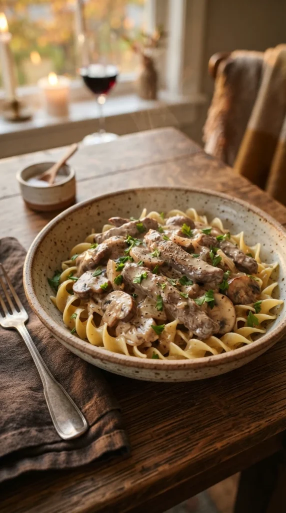 Beef and Mushroom Stroganoff