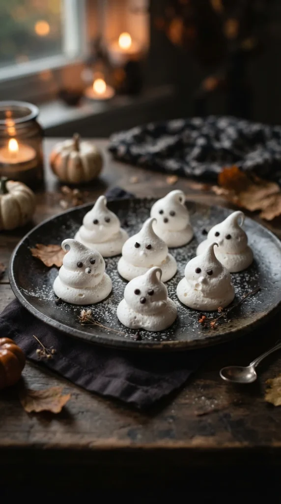 Ghost Meringue Cookies