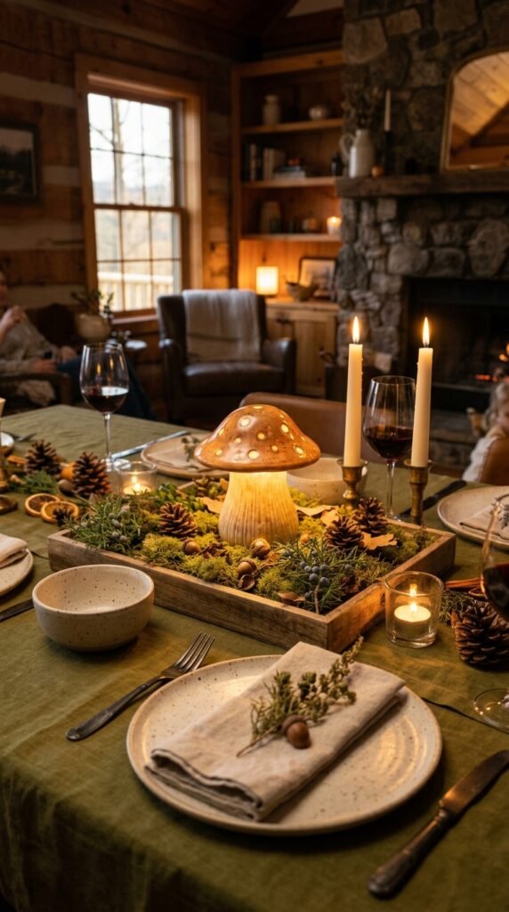 Mushroom Lantern Centerpiece