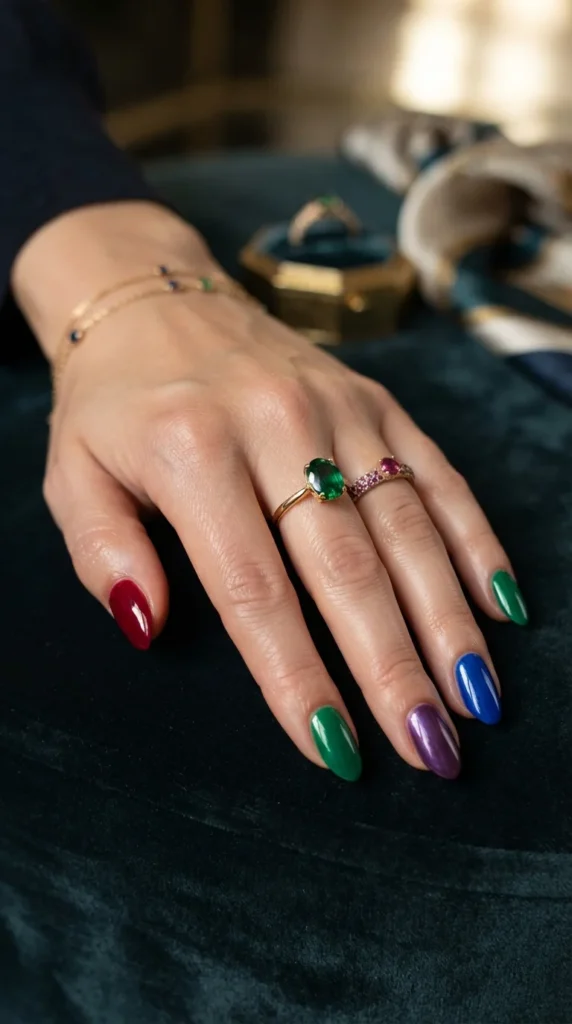 19. Sapphire with Gold Cuticle Line