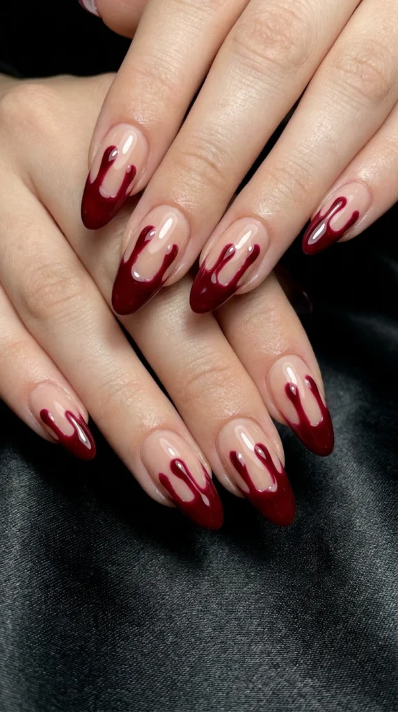 Blood Drip Nails