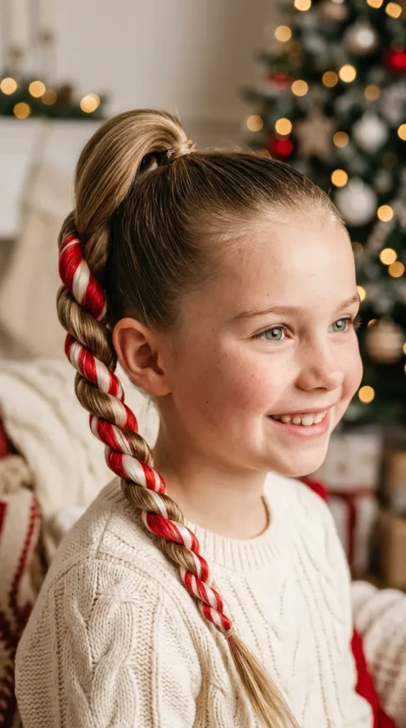 Candy Cane Twist Braid