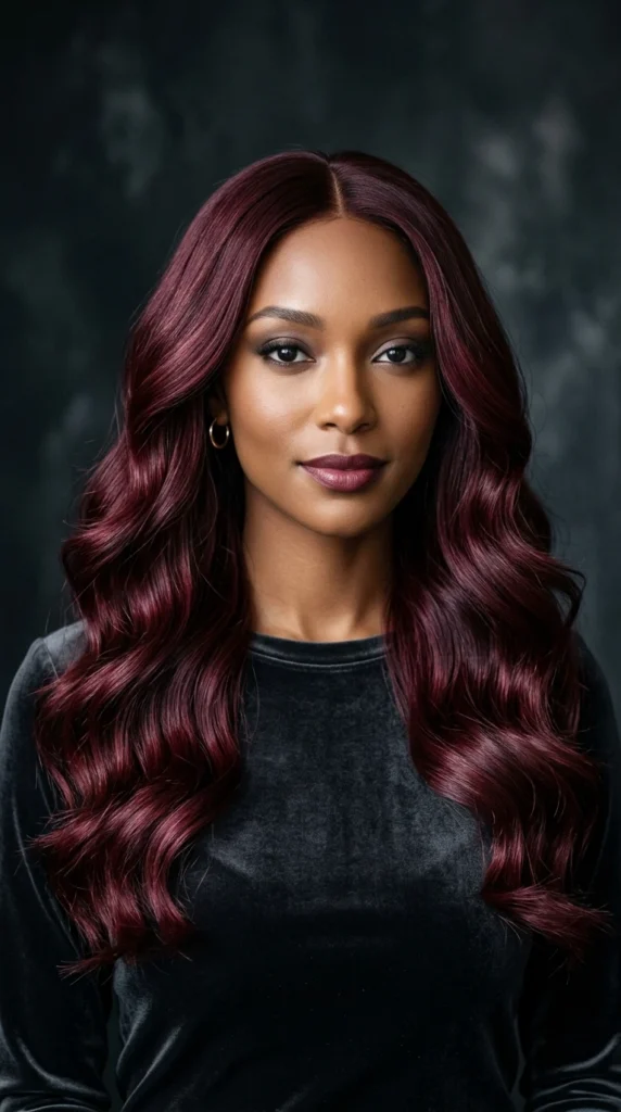 Deep Wine and Burgundy Hair Color